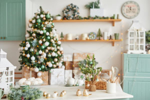 Mint and green holiday home decor